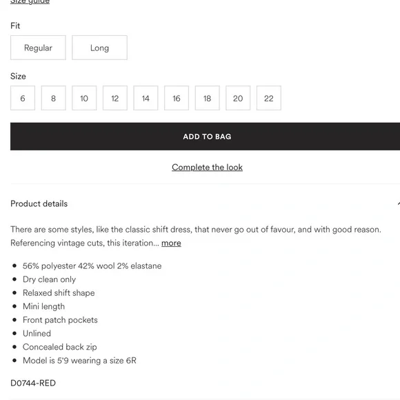 Pocket detail mini shift dress - Picture 6 of 6